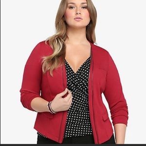 Torrid double zipper blazer